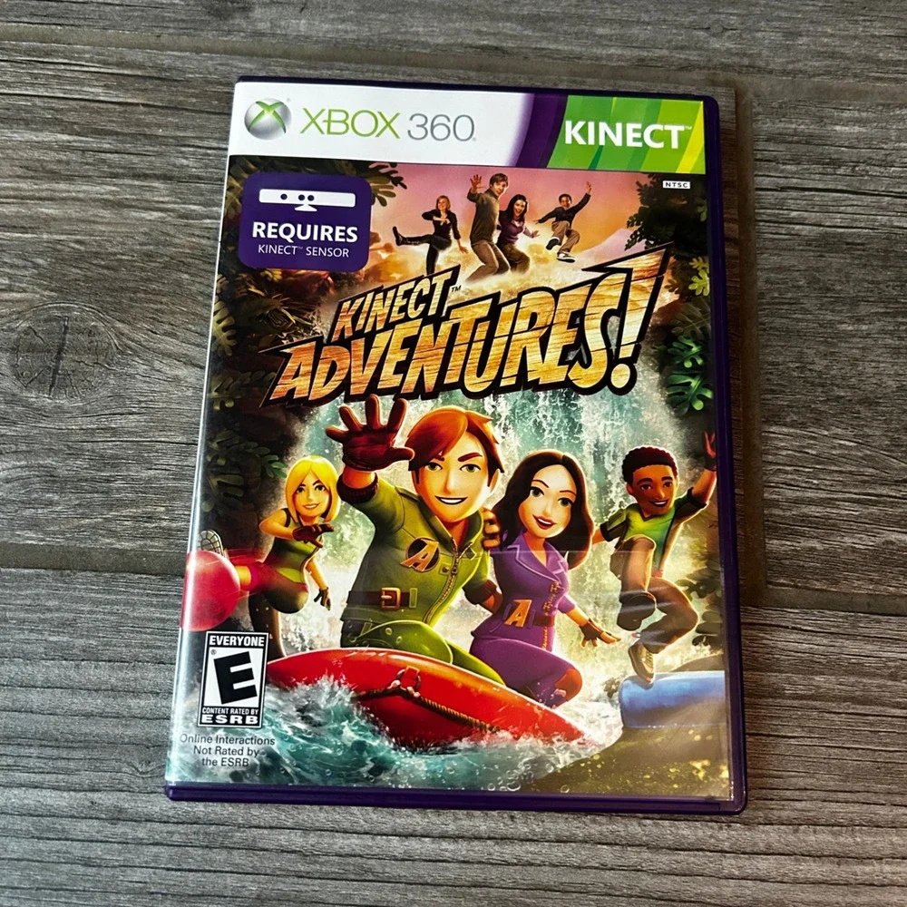 Kinect Adventures Xbox 360 Game with Case Disc Manual‎